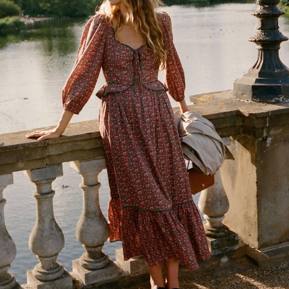 Christy Dawn Narcissa dress in evergreen apple